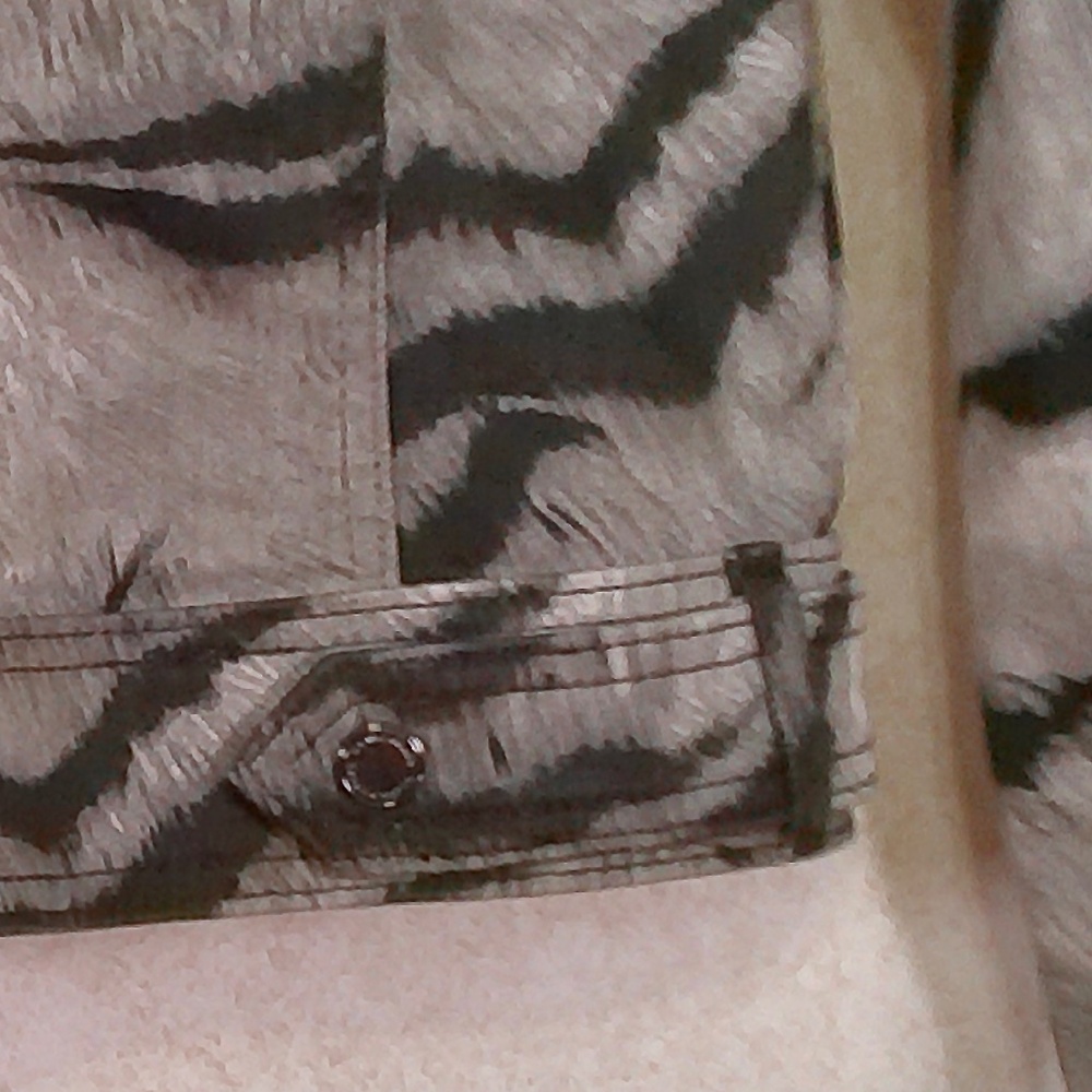 NWT White House Black Market Tiger Contrast Jacket, Zips Snaps & Belted SZ8 - Picture 15 of 16